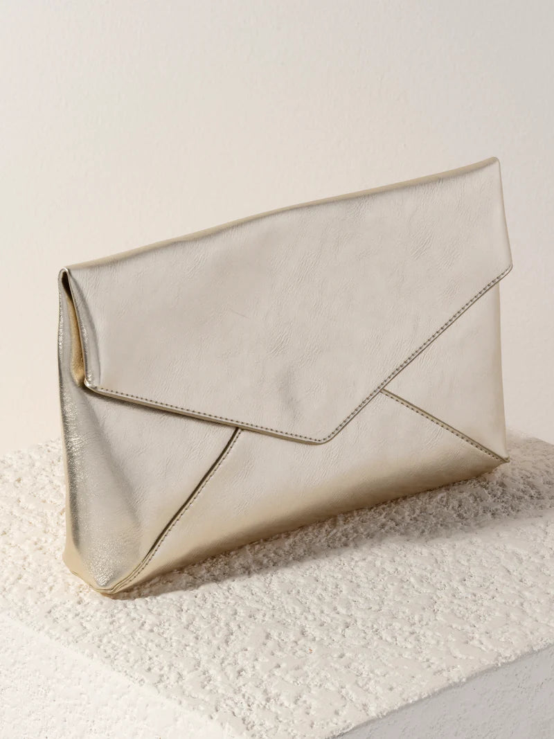 Metallic Gold Maddie Envelope Clutch