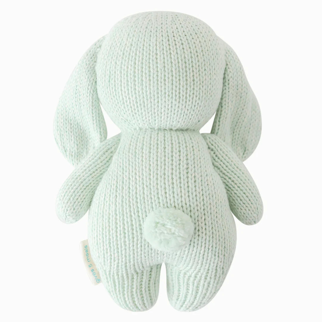 Mint Baby Bunny Hand-Knit Doll