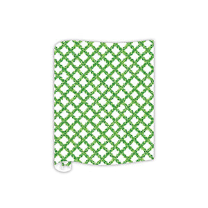 Handpainted Boxwood Trellis Paper Table Runner