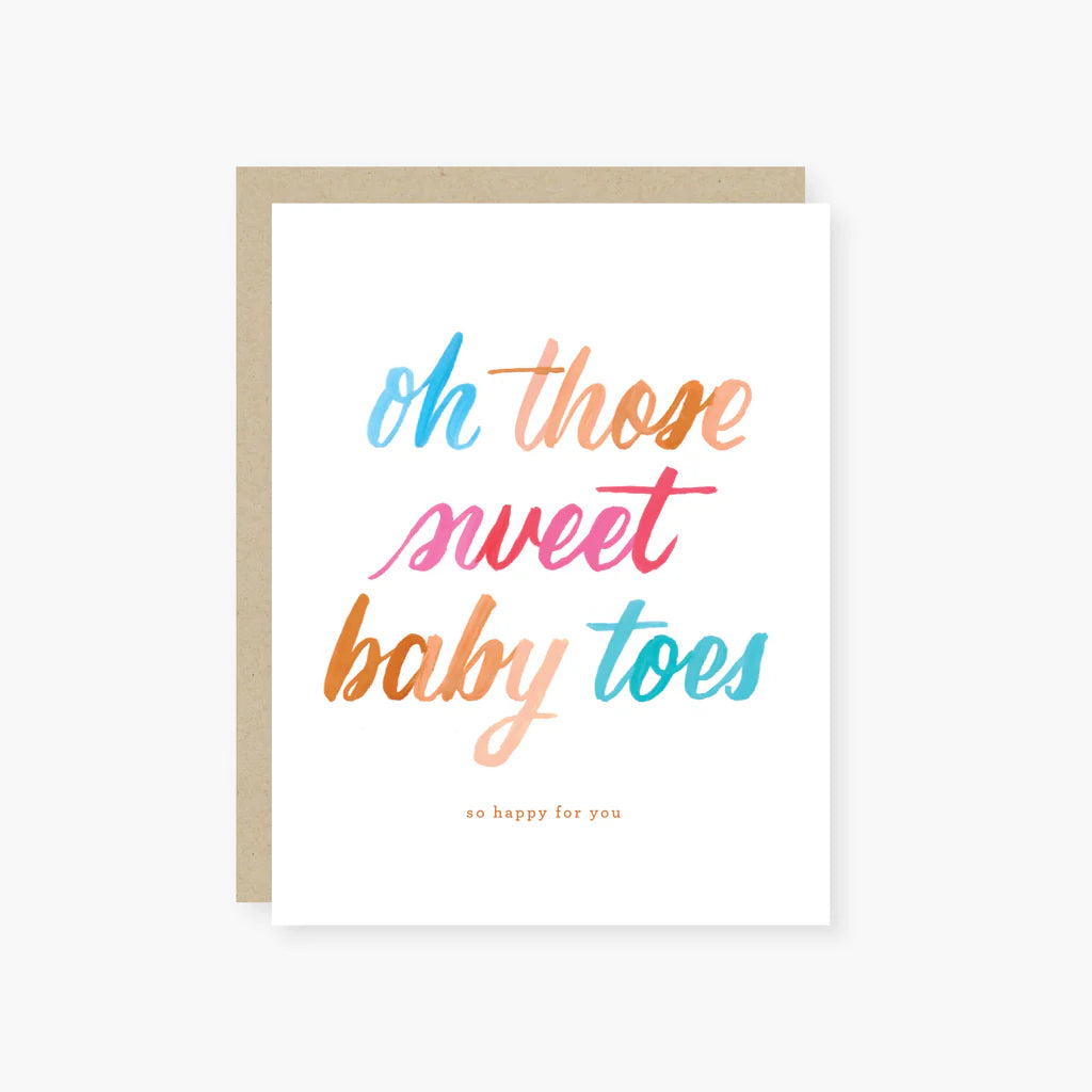 Oh Those Baby Toes Greeting Card