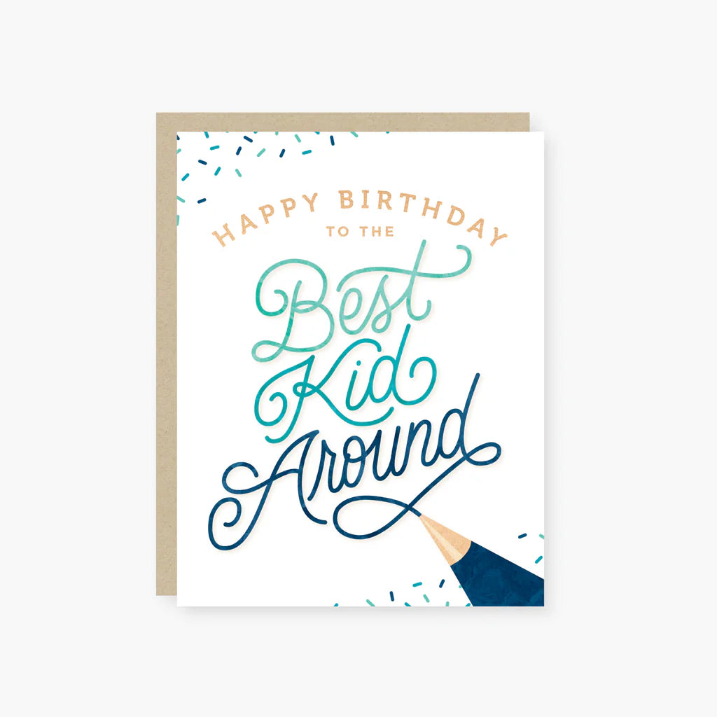 Best Kid Around Town Town Birthday Greeting Card