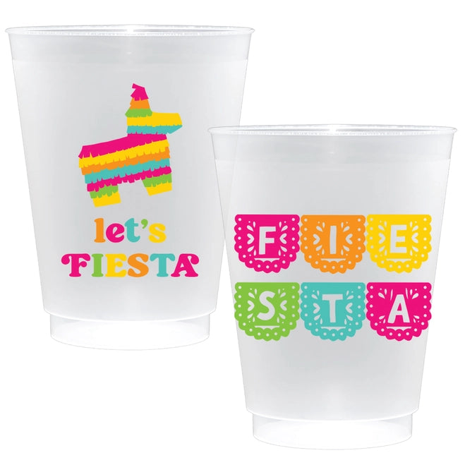 Fiesta Piñata Double Sided Shatterproof Frost Flex Cups