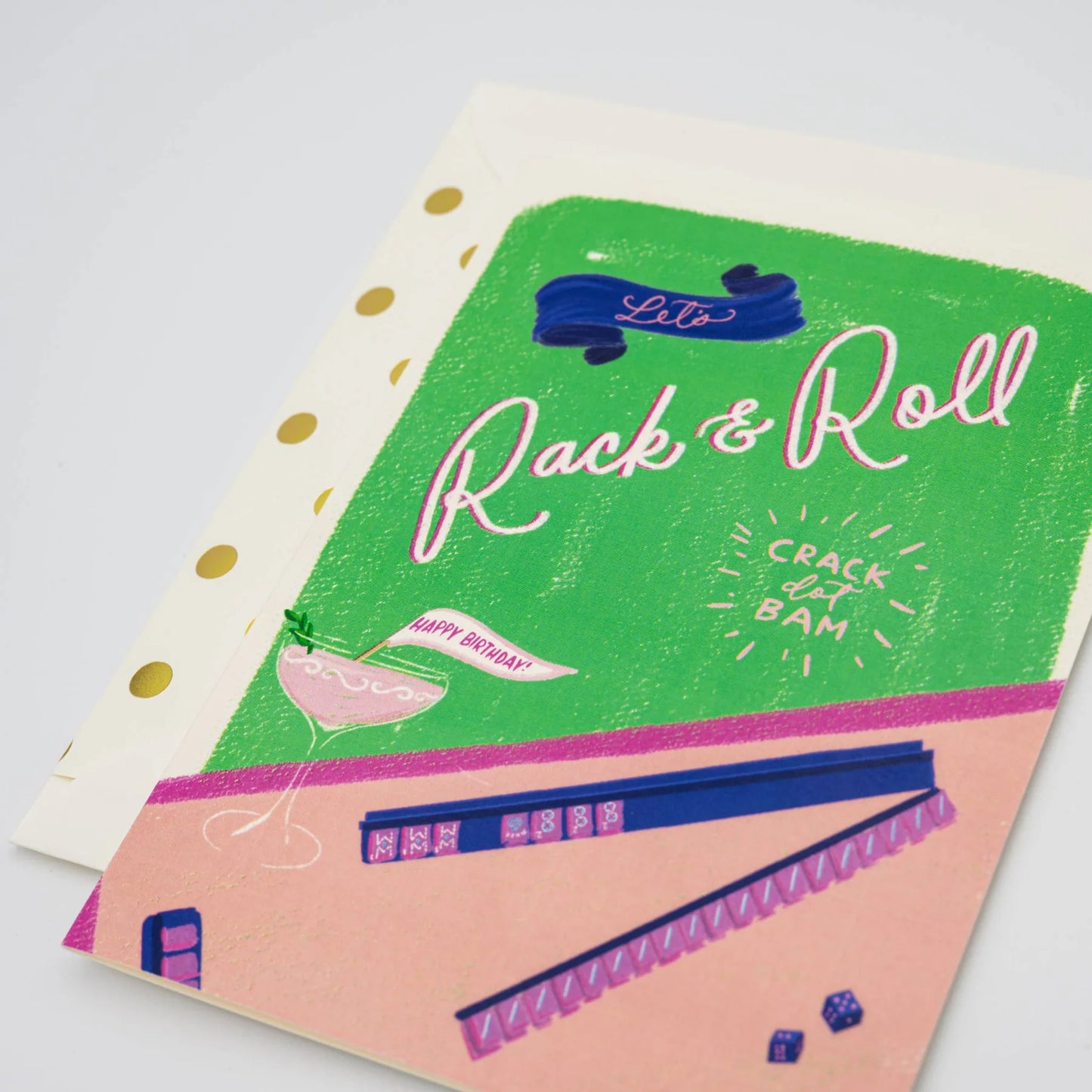 Let's Rack and Roll! Mahjong Birthday Card