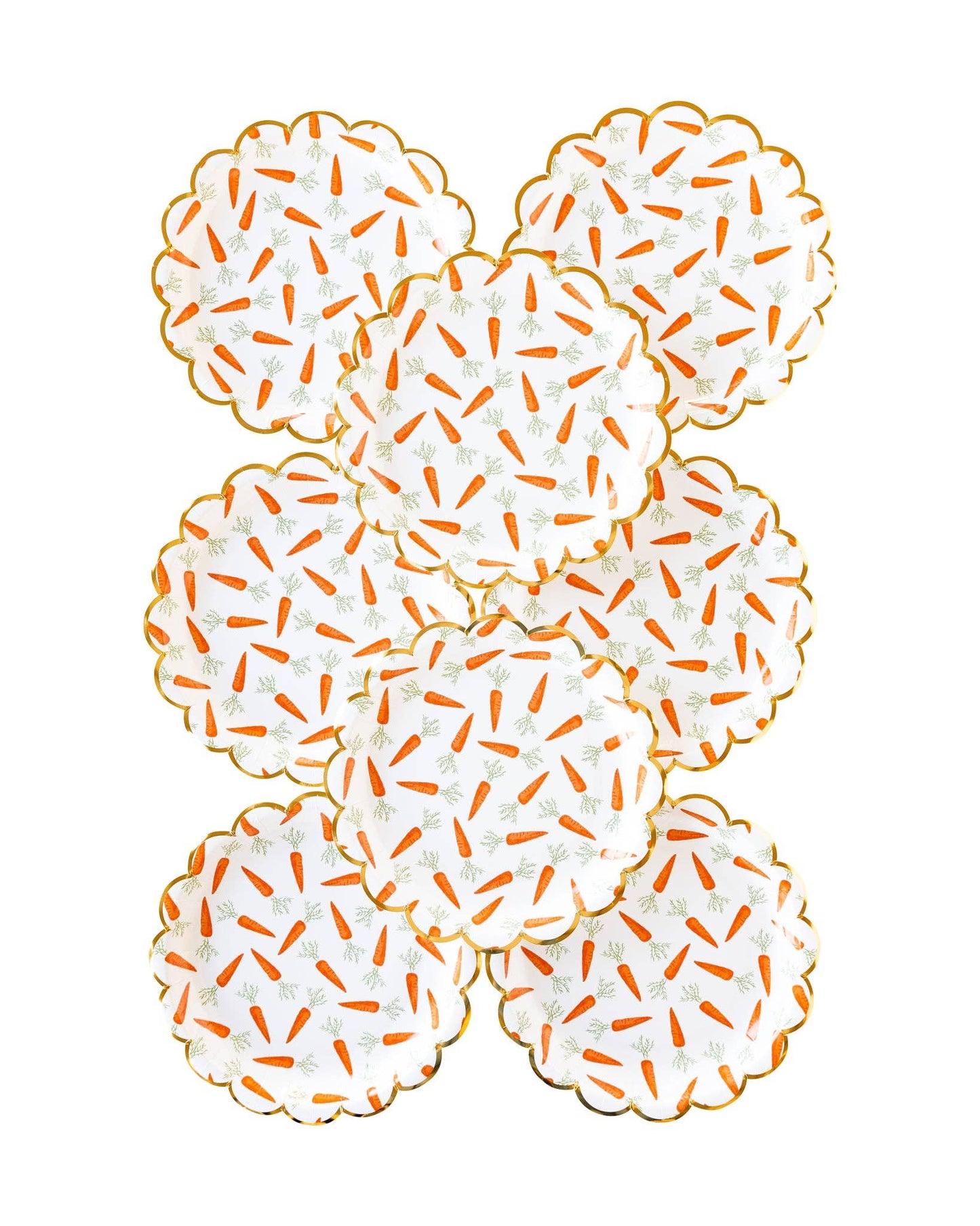 Scalloped Plates: Scattered Carrots