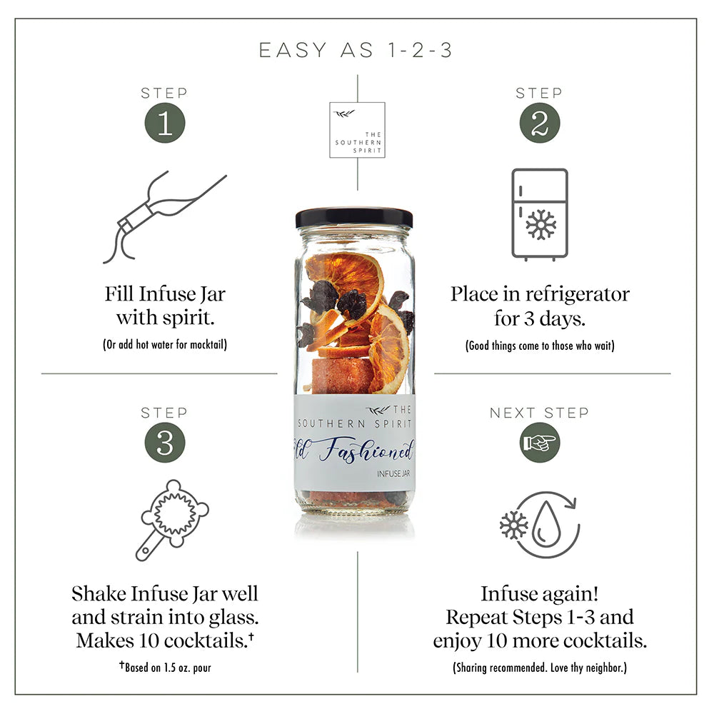 Old Fashioned Cocktail Infusion Jar