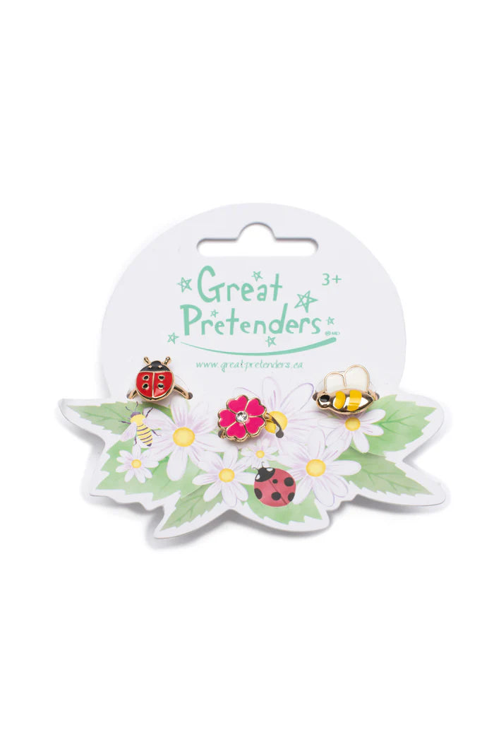 Lady Bug Garden Ring Set