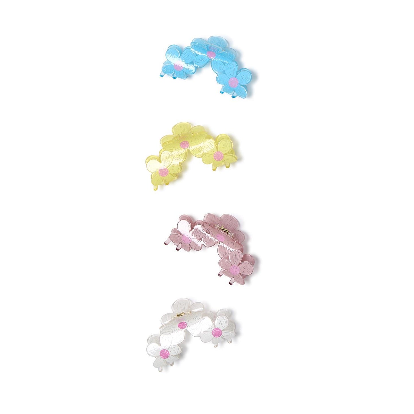 Sketch Flower Trio Claw Clip (Multiple Colors Available)