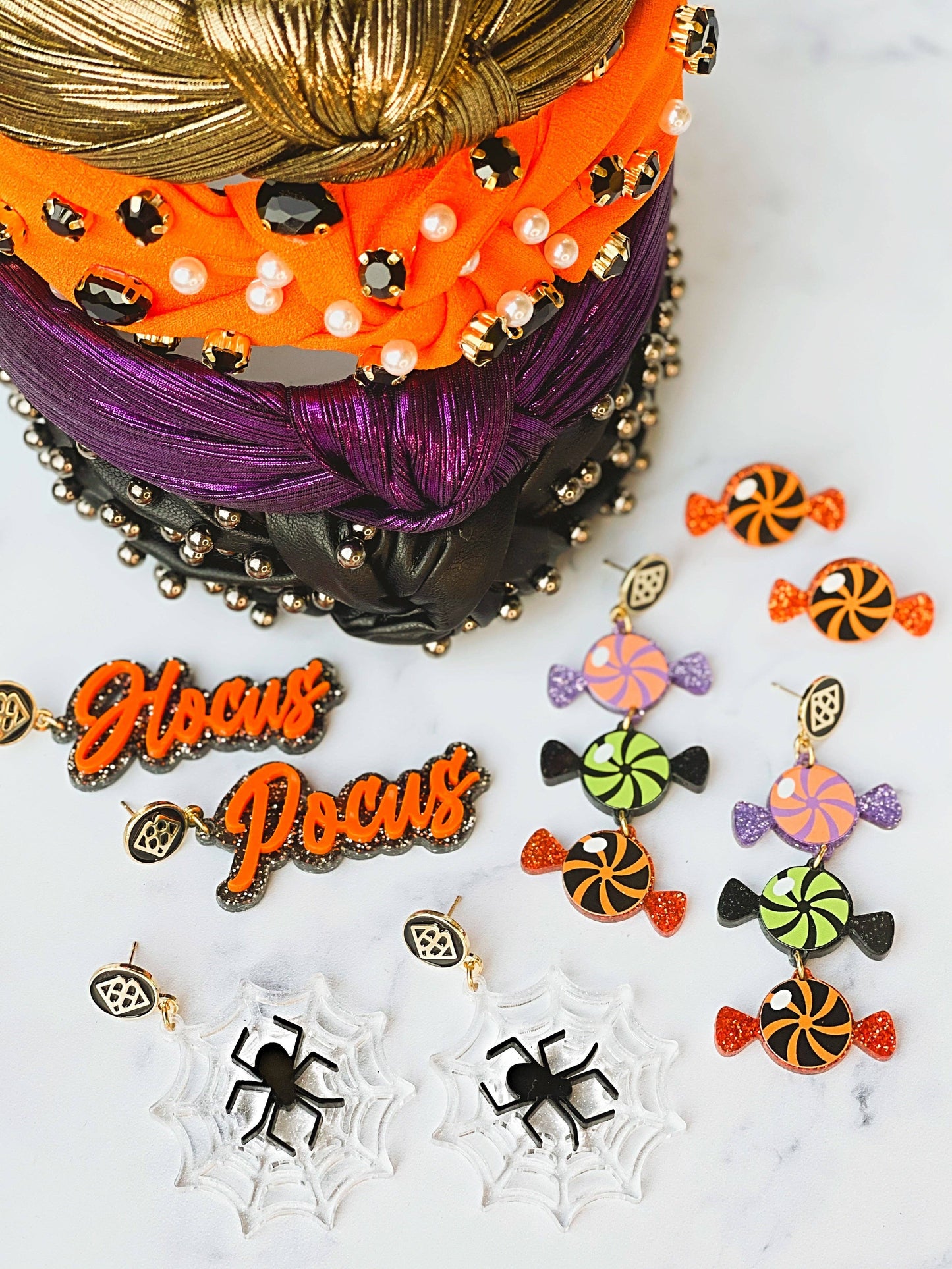 Purple Metallic Knotted Headband