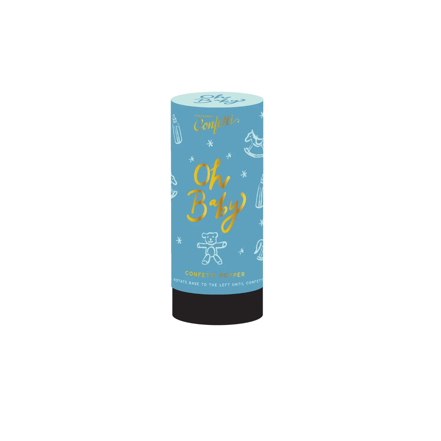 Oh Baby Confetti Popper: Blue