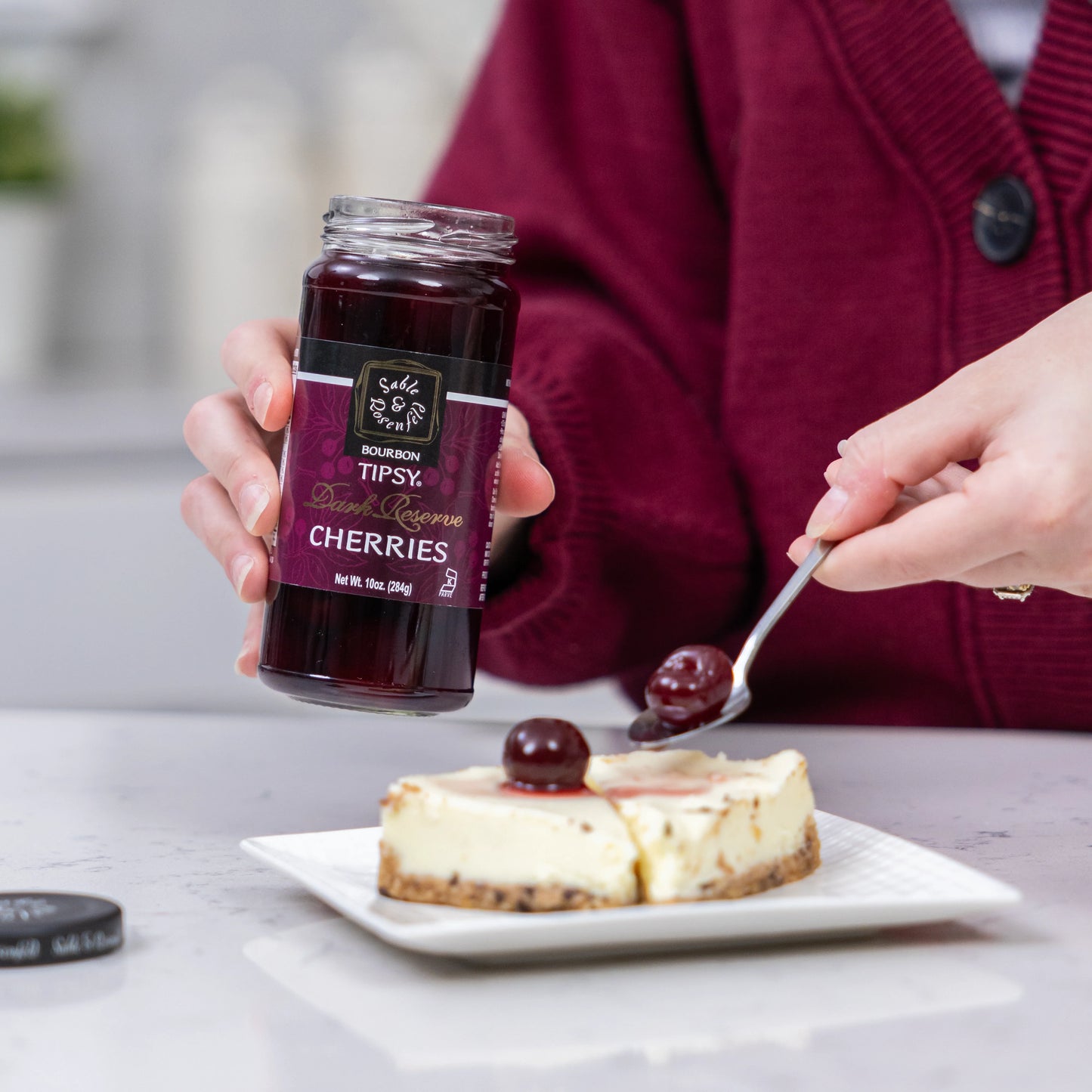 Bourbon Dark Reserve Tipsy Cherries (10 oz)