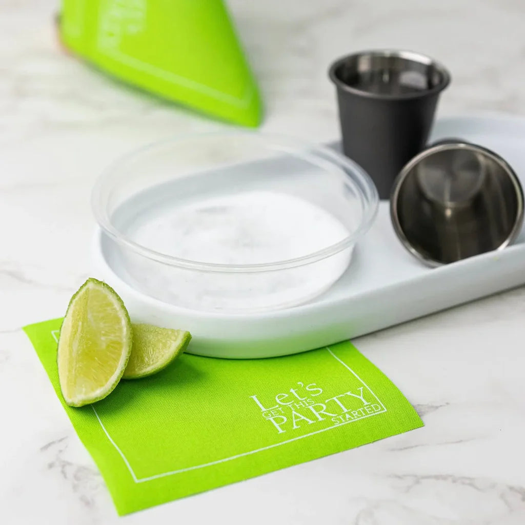 Margarita Madness (Lime Green) Cotton Cocktail Napkin Roll