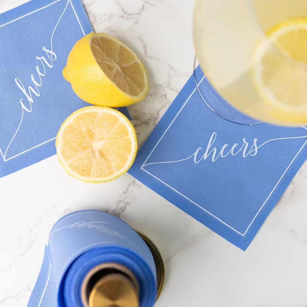 Summer Dreaming (Periwinkle Blue) Cotton Cocktail Napkin Roll