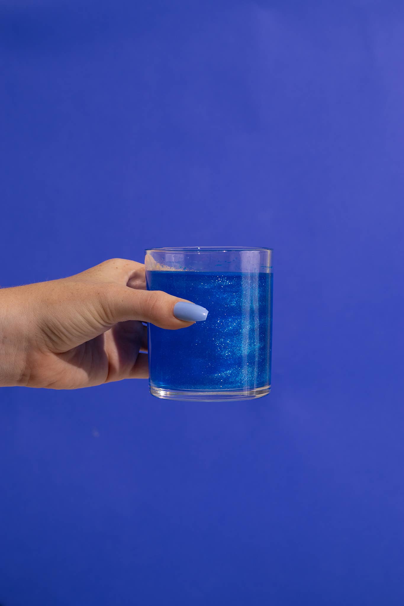 Blue Cotton Candy Drink Glitter Bombs