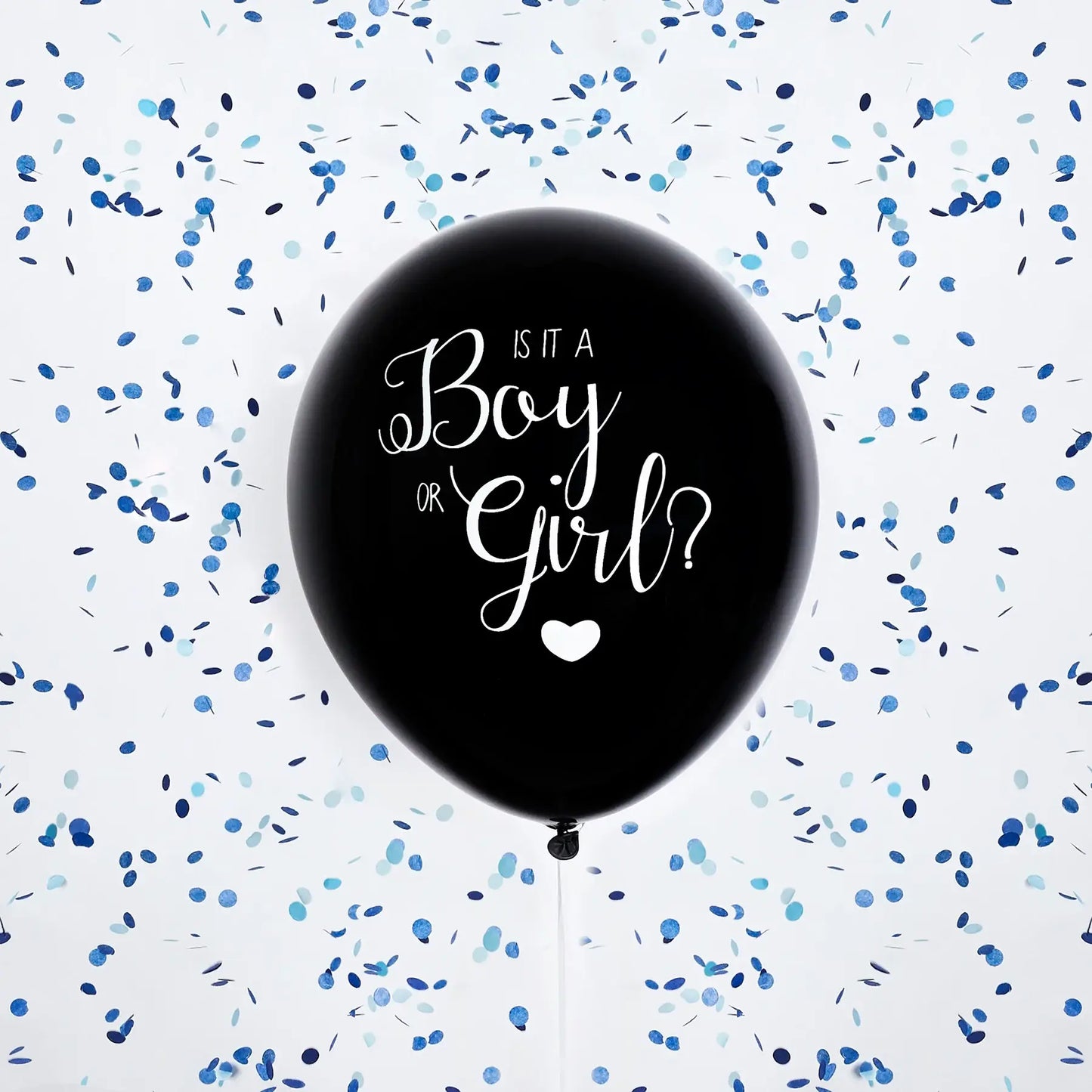 Hootyballoo by Club Green - Black Gender Reveal 18" Latex Balloon - Blue 1 Pack