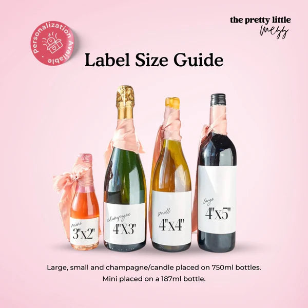 Bottle Labels: "Pairs Well with Bridesmaids Duties" (Multiple Sizes)