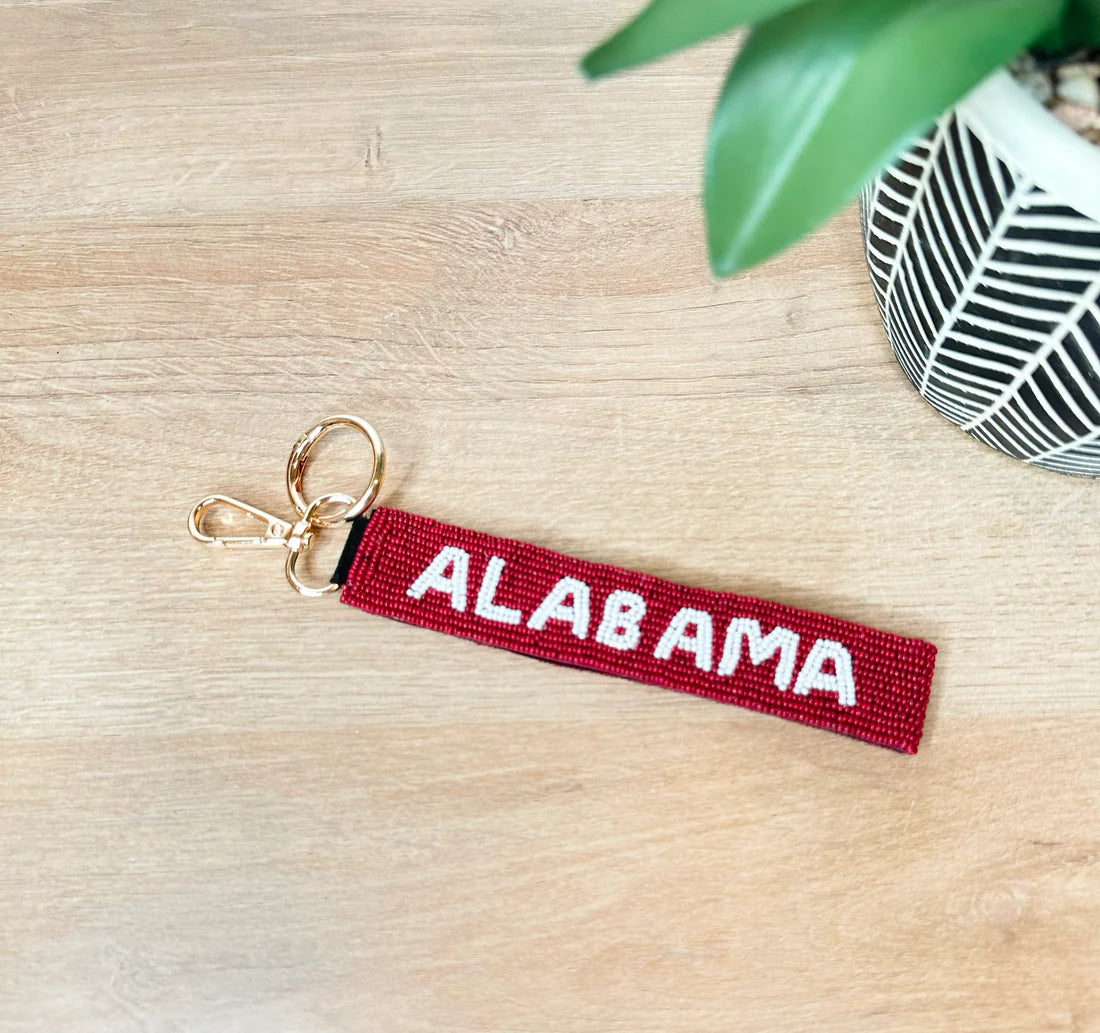 Alabama Seed Bead Wristlet Strap