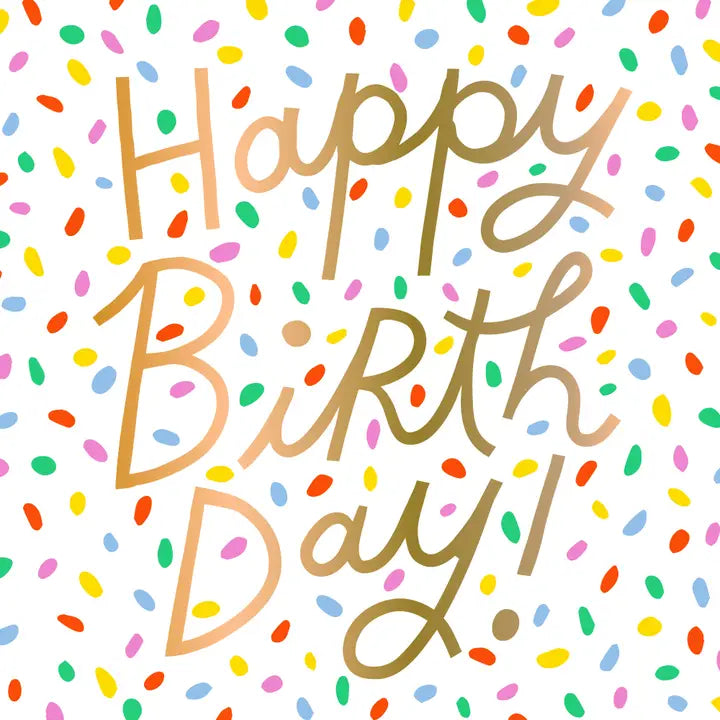 Happy Birthday Foil Confetti Napkins