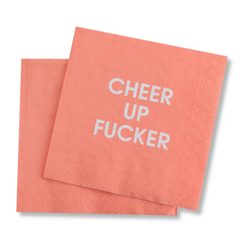 Cheer Up F*cker Cocktail Napkins