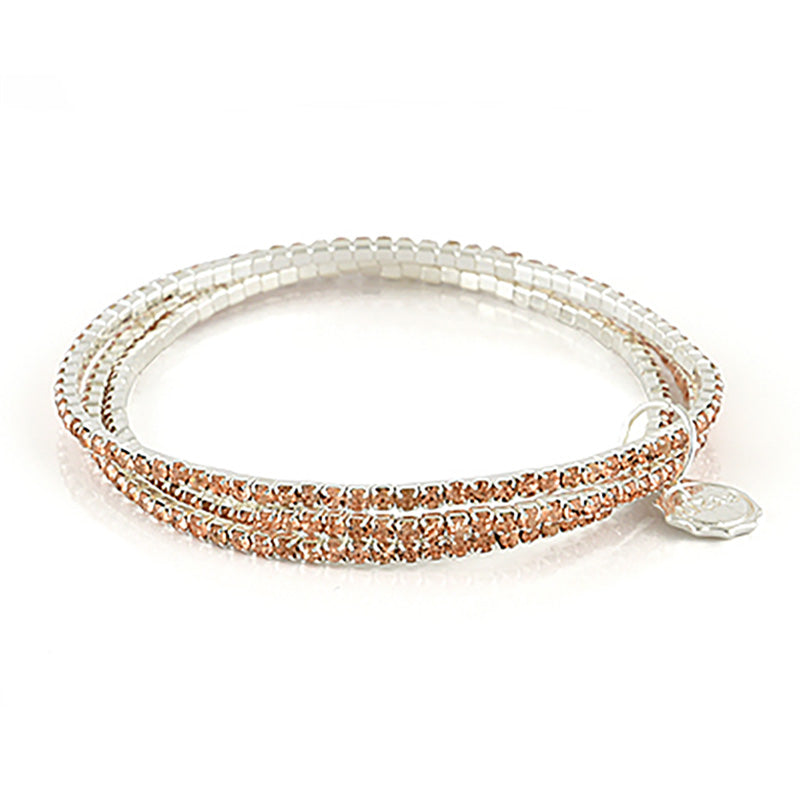 Hanson Bracelet Set: Peach/Silver