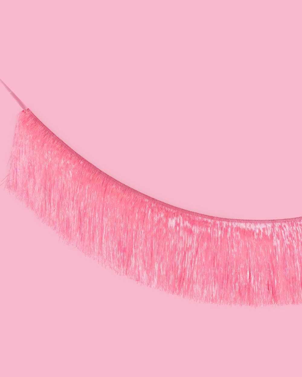 Iridescent Hot Pink Tinsel Fringe Garland