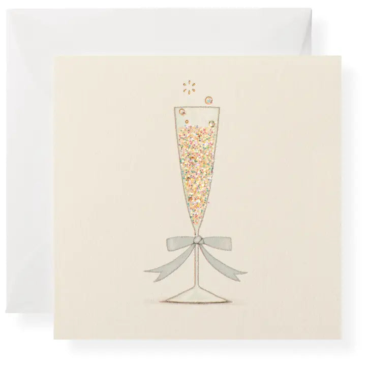 Champagne Flute Gift Enclosure Card