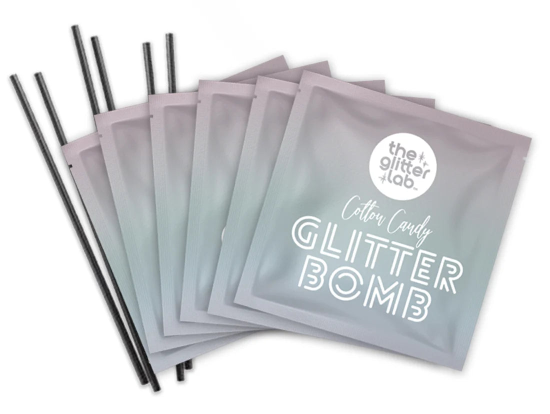 Rainbow Cotton Candy Glitter Bombs