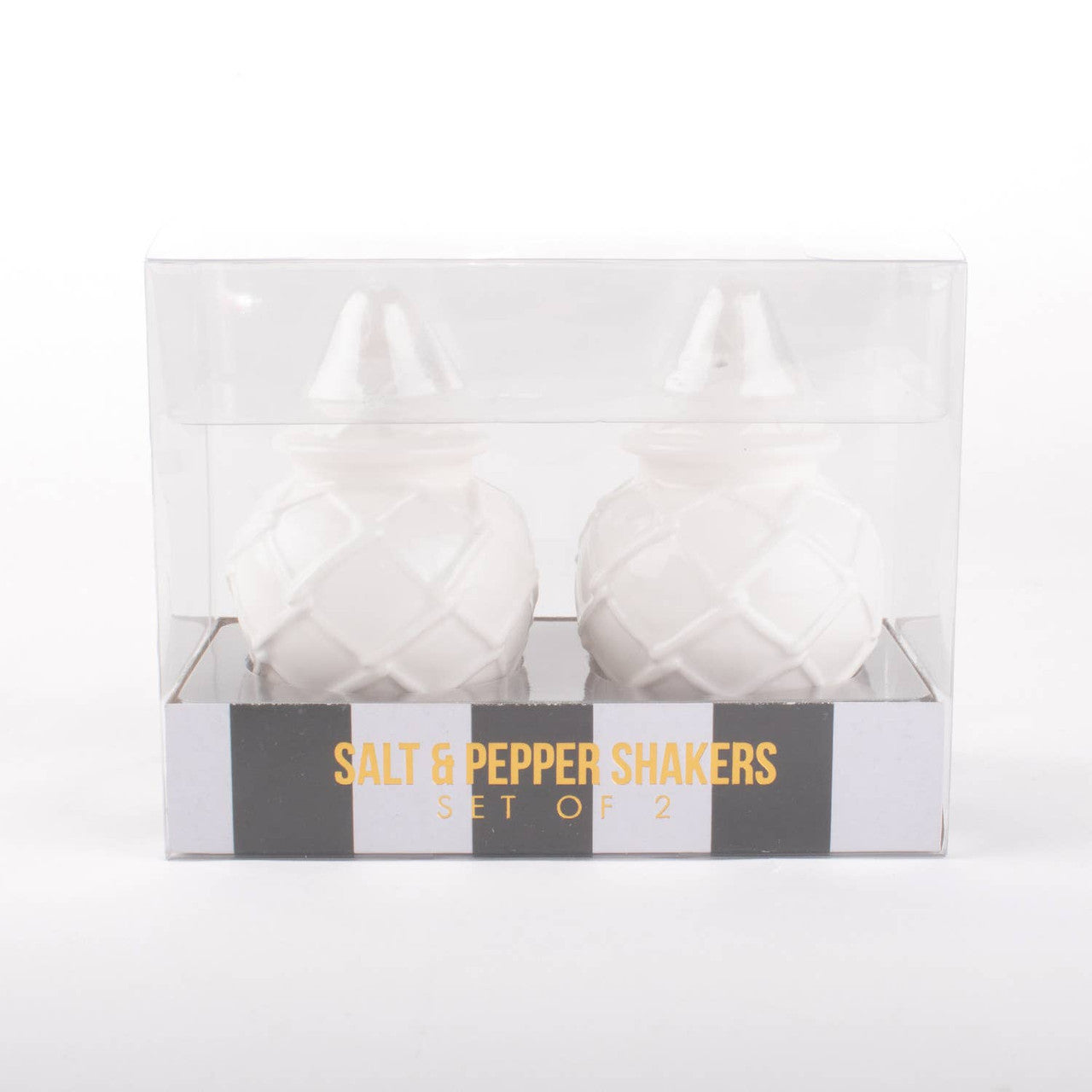 White Textured Ginger Jar Salt & Pepper Sets