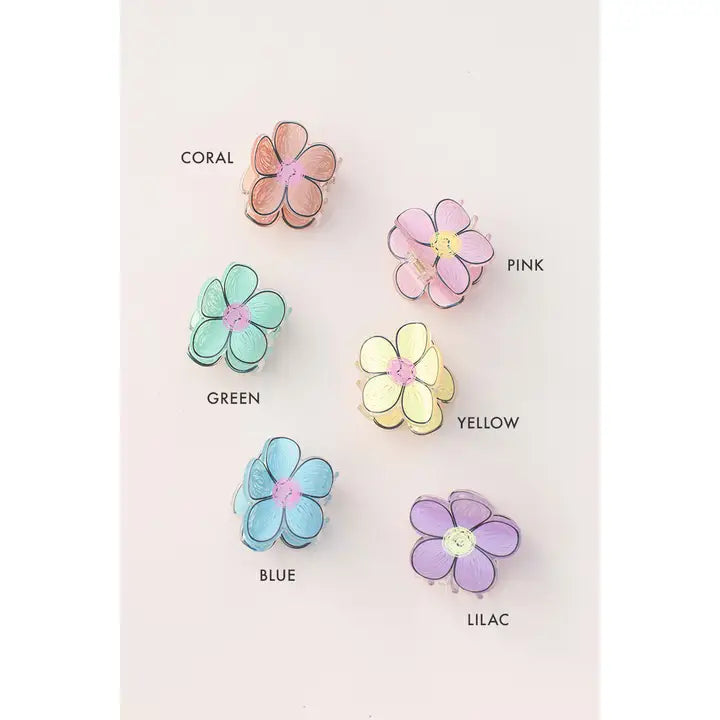Sketch Flower Claw Clip (Multiple Colors Available)