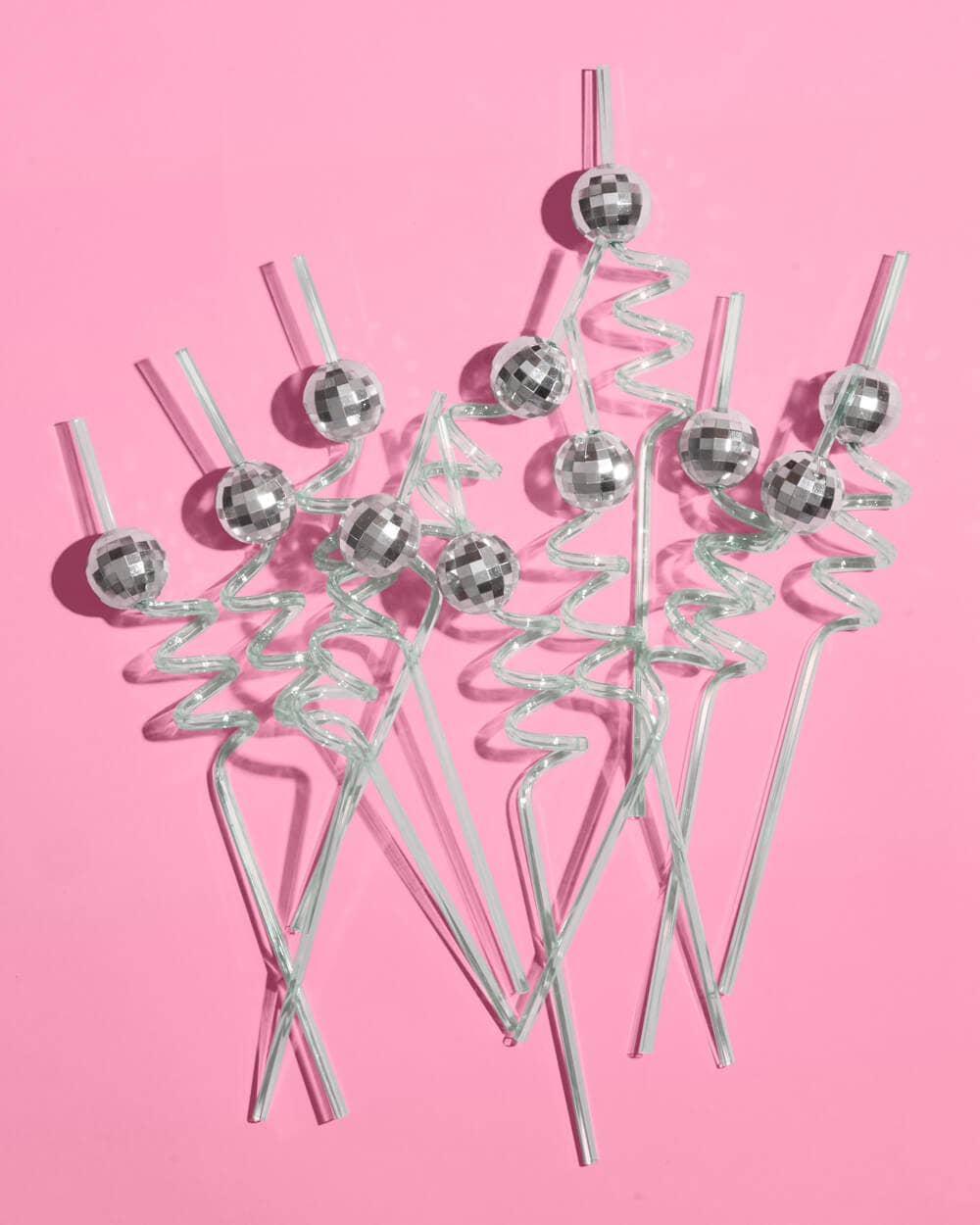 Reusable Disco Party Swirly Straws