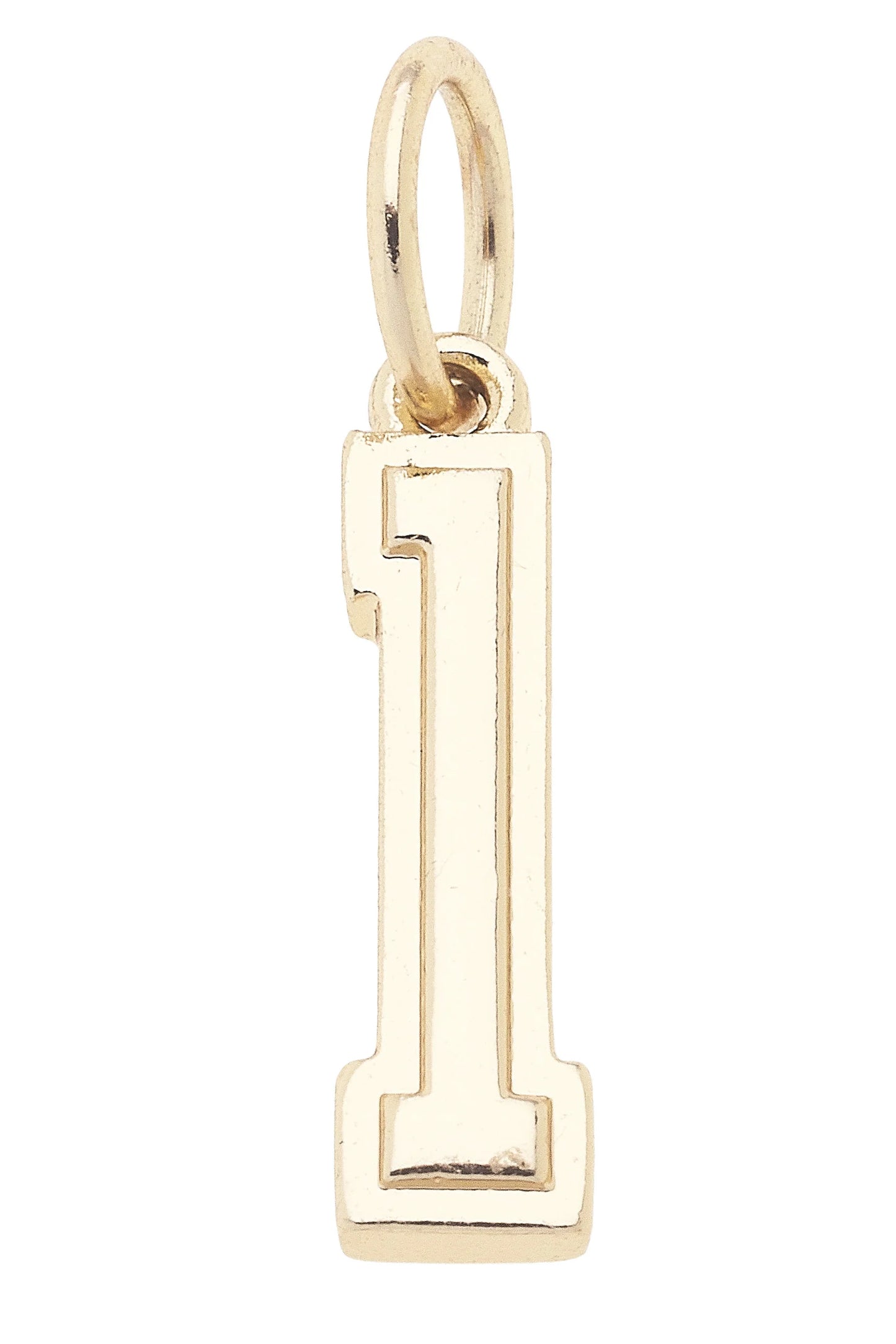 Number "1" Charm in Shiny Gold