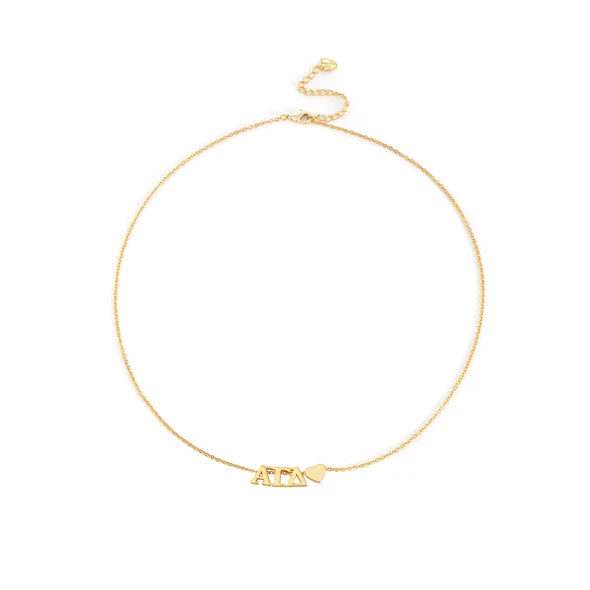 Alpha Gamma Delta Heart Necklace