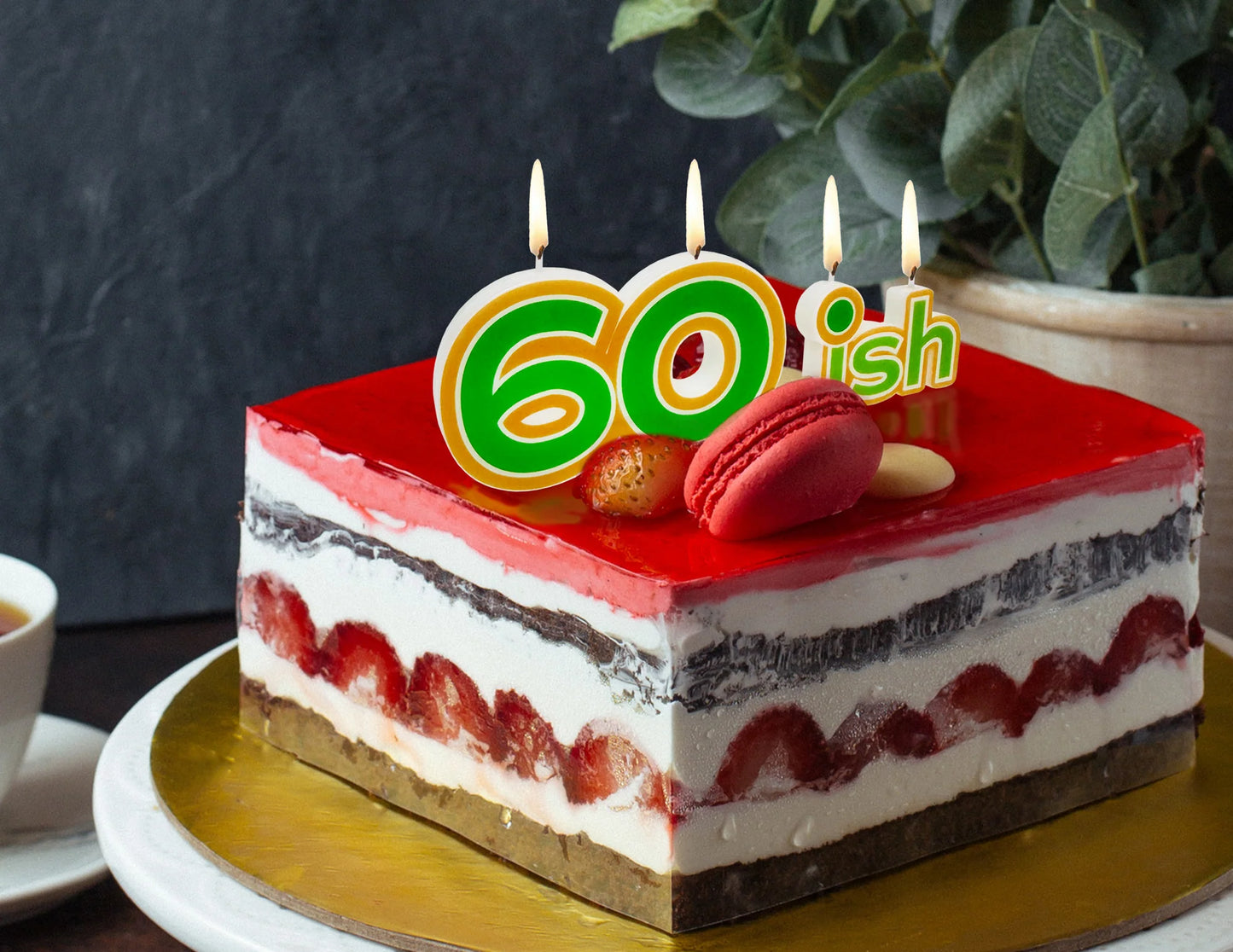 60ish Birthday Candle Set
