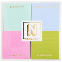 N Squared Mini Notepad - 4 Color Colorblock