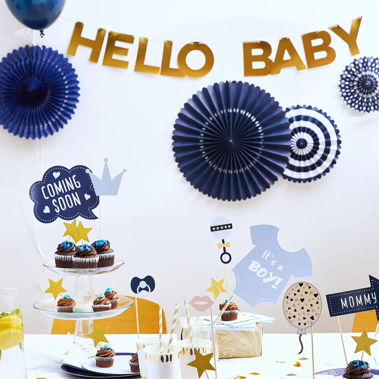 Party Fans: Navy Blue