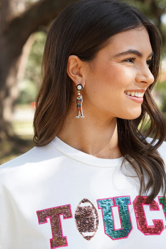 Auburn Tigers Aubie the Tiger Resin Mascot Earrings