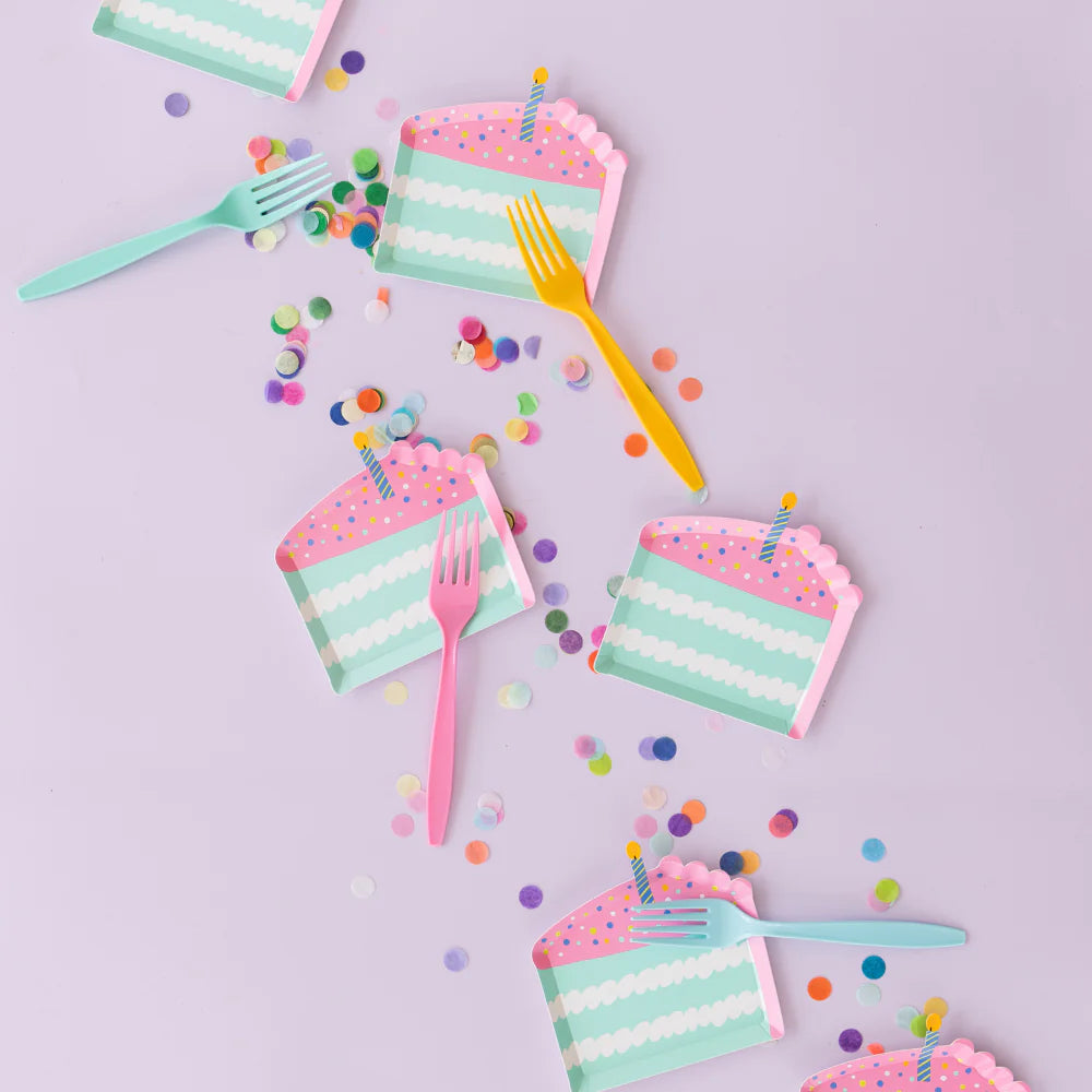 It's a Birthday Cake Slice Canapé Plates