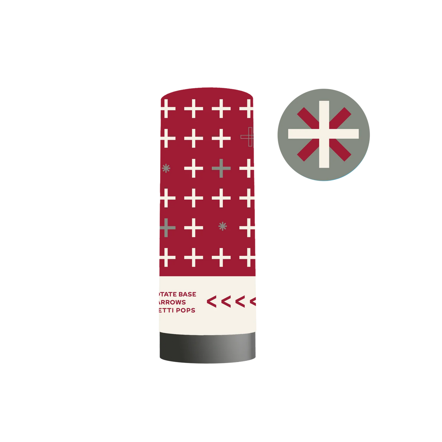 Crimson & White Confetti Popper