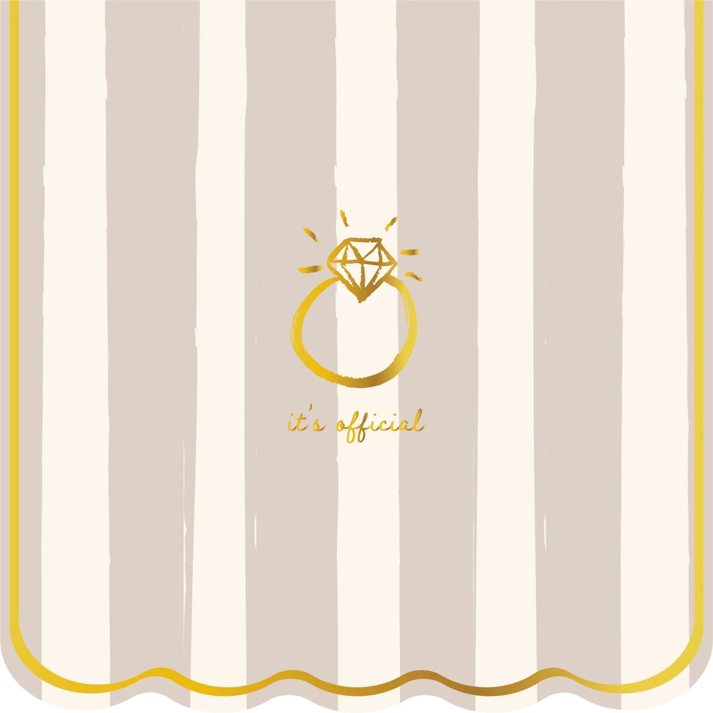 It's Official Icon Grey Cocktail Napkins