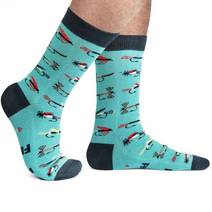 I'd Rather Be Fly Fishing Adult Crew Socks
