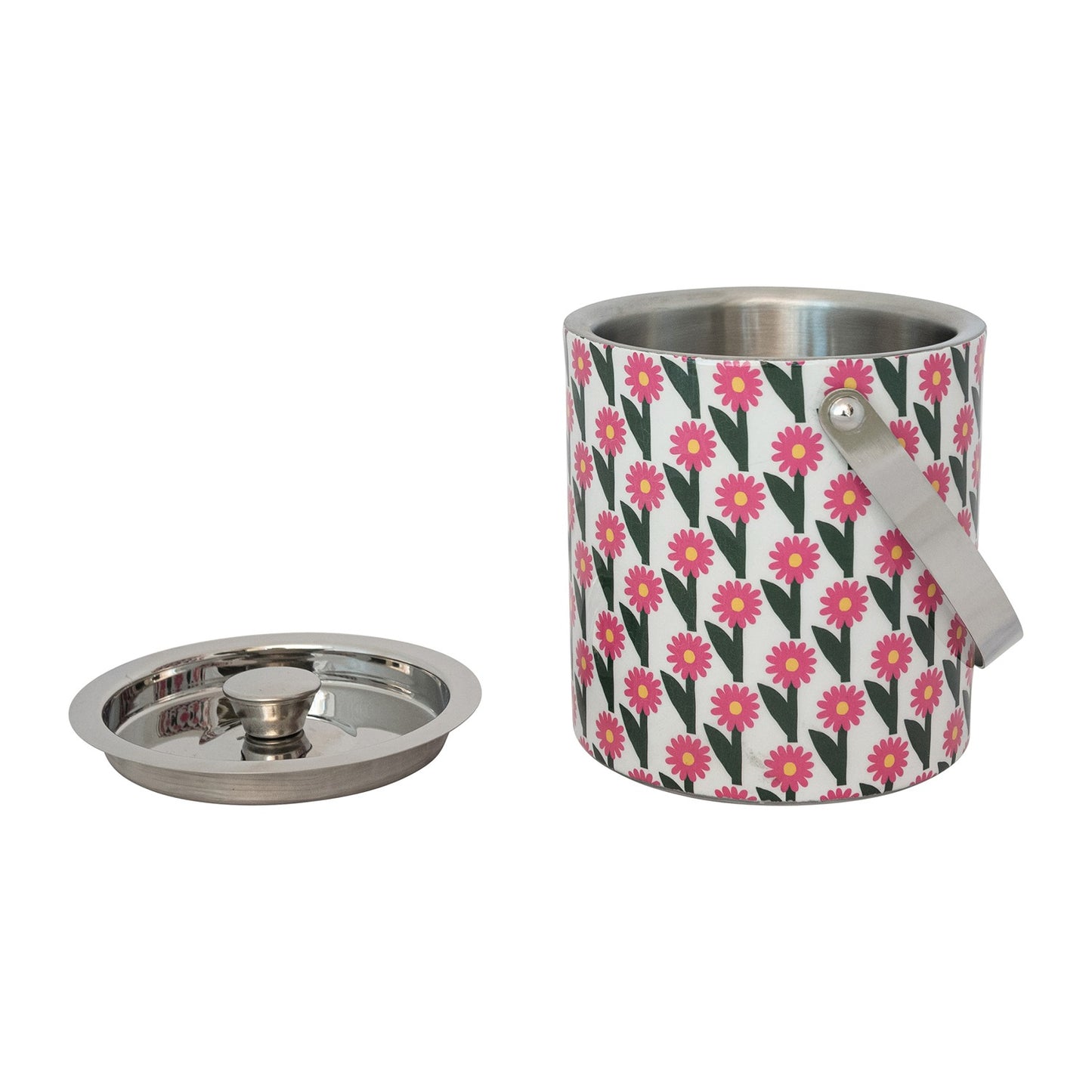 Enameled Stainless Steel Ice Bucket with Lid