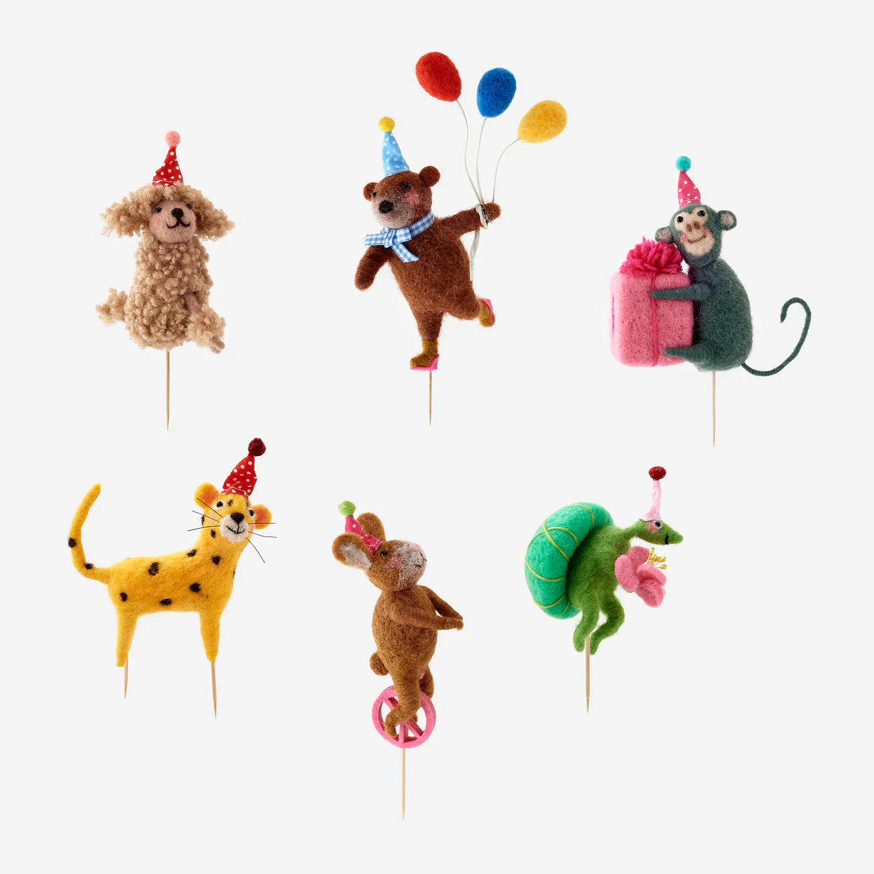 Party Animal Woolen Cake Toppers (Multiple Styles Available)