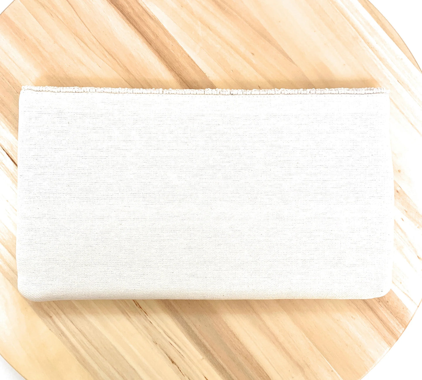 Ivory & Gold Stripe Beaded Clutch Bag