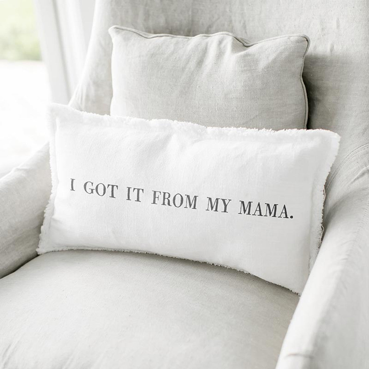 I Got it From My Mama Lumbar Pillow