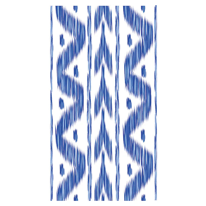 Blue Ikat Paper Dinner Napkins/Guest Towels