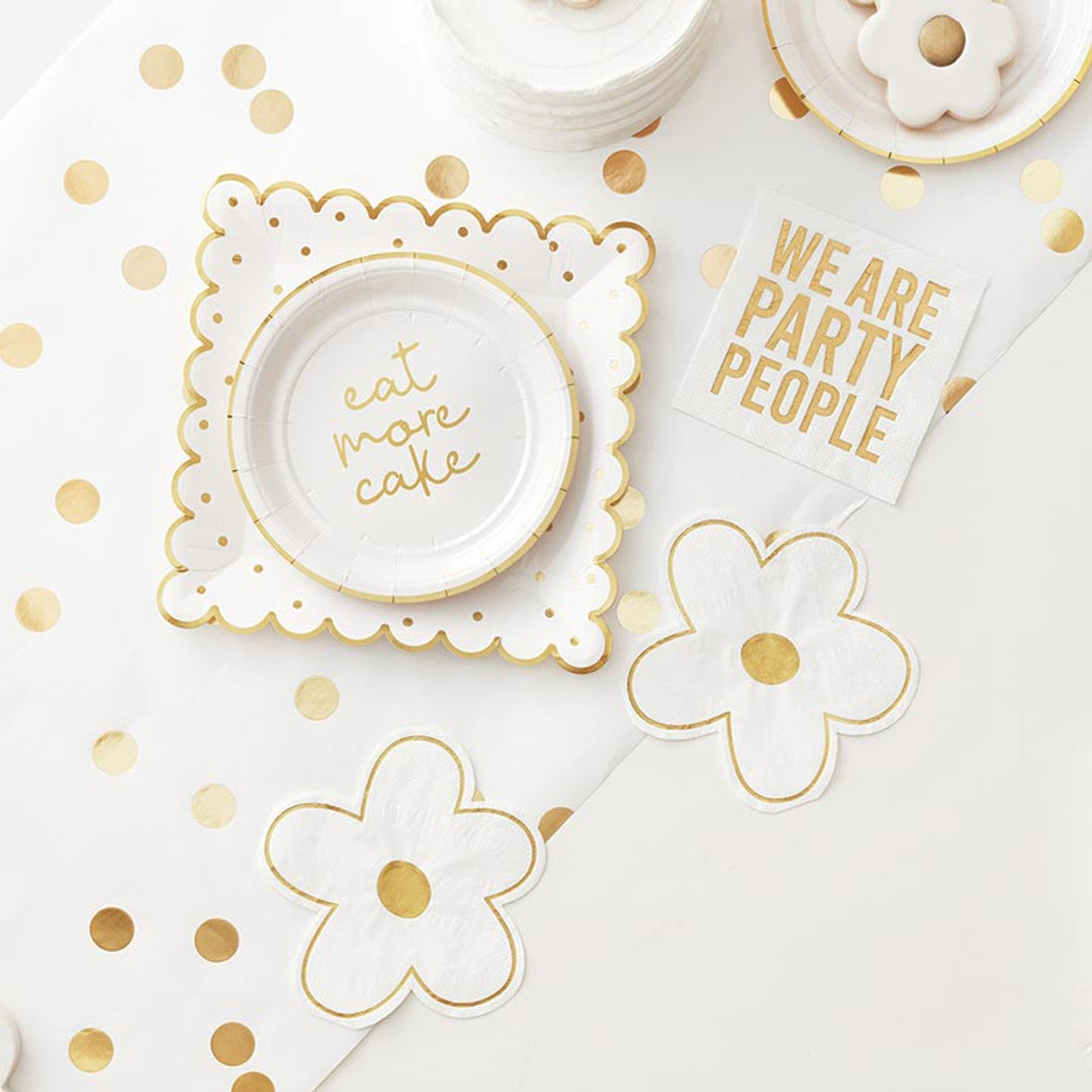 We Are Party People Gold Foil Cocktail Napkins