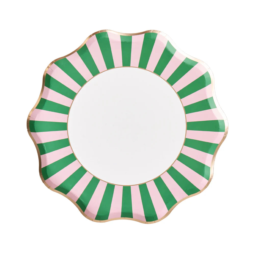 Palm Beach Cabana Stripe Large Paper Plates