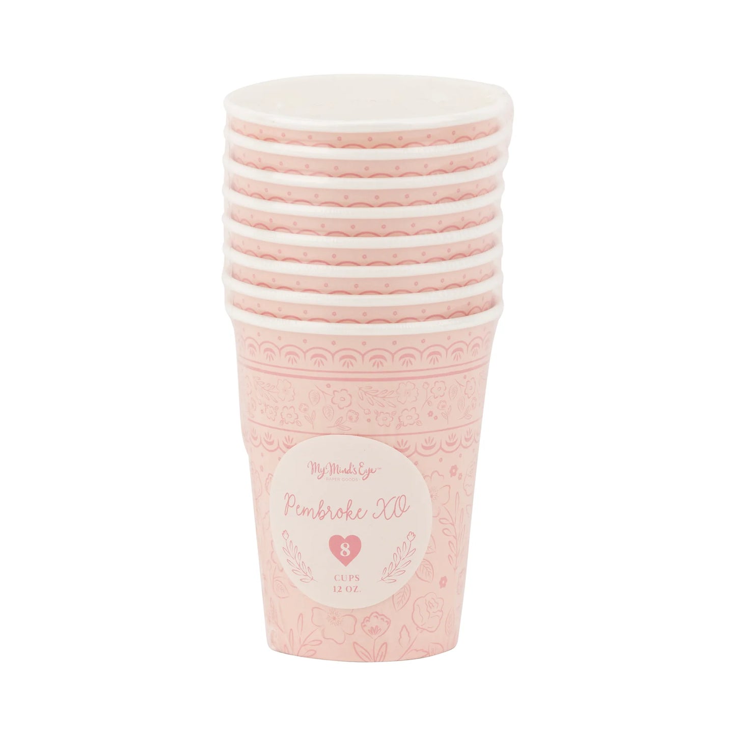 Pembroke Pink Floral Party Cups