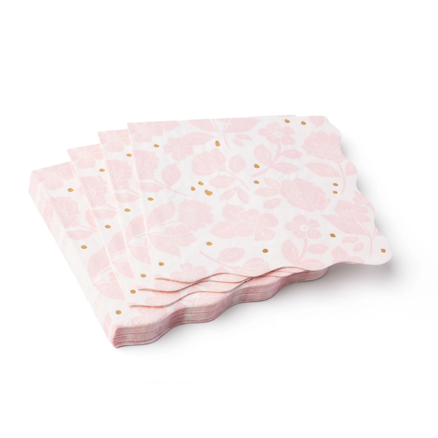 Petal Pink Elegant Floral Cocktail Napkins