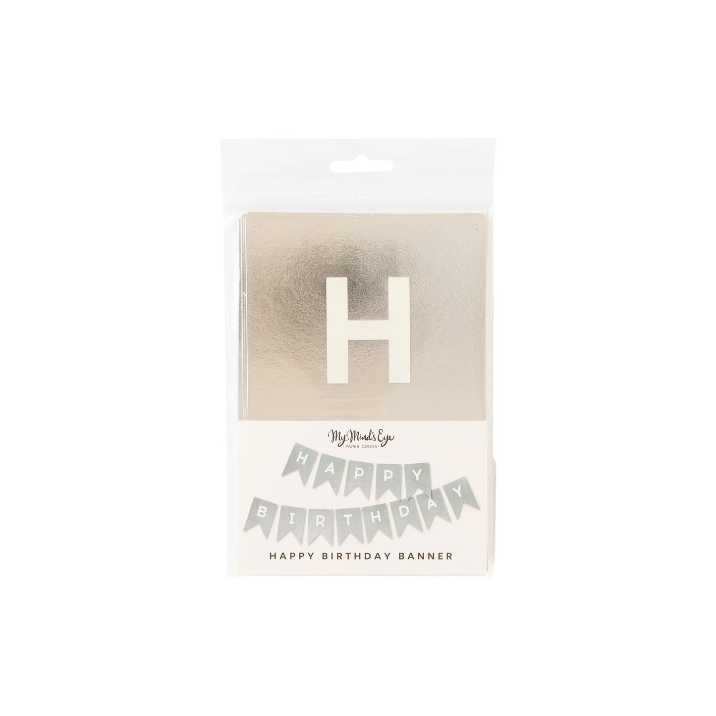 Silver Happy Birthday Word Banner