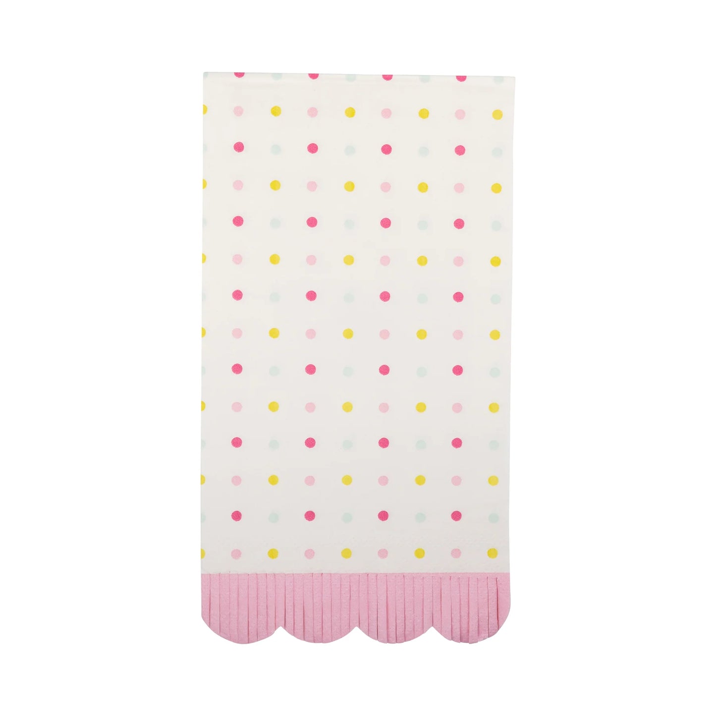 Spring Dots Scallop Guest Napkin